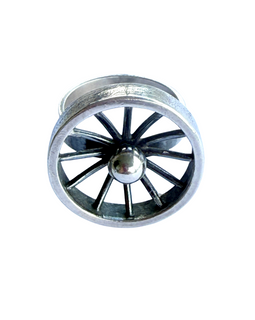 Sterling Silver Vintage Wheel Ring face