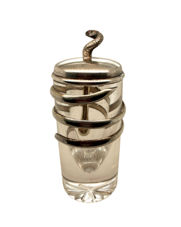 Tiffany sterling silver and crystal snake perfume bottle 1891–1902