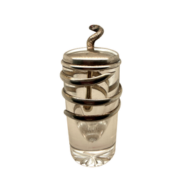 Tiffany sterling silver and crystal snake perfume bottle 1891–1902