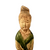 Two Chinese Tang Dynasty Sancai Glazed Figures closeup face female figure