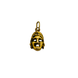 Full view of Victorian 14K Gold Mask Charm or Small Pendant