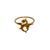 Victorian 14K gold griffin ring holding seed pearl, size 7.