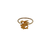 Victorian 14K gold griffin ring holding seed pearl, size 7