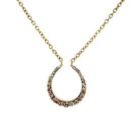 Victorian rose‑cut diamond horseshoe charm