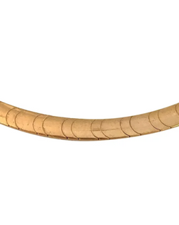 Vintage Articulated 14K Gold Omega Necklace