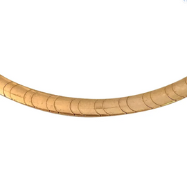 Vintage Articulated 14K Gold Omega Necklace