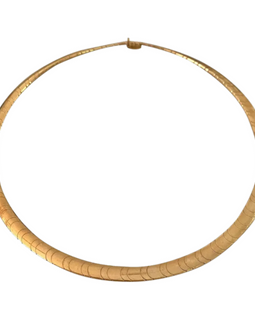 Vintage Articulated 14K Gold Omega Necklace