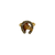 Vintage 14K gold and diamond horseshoe ring with sculpted horse head motif, circa 1950