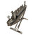Vintage Chrome Titanic Era Ocean Liner Model Circa 1960 angled view