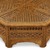 Closeup detail of Vintage Moroccan Octagonal Hardwood Coffee Table