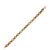 Vintage gold and pearl link bracelet fastened in a circle, showing its 7.5 inch length