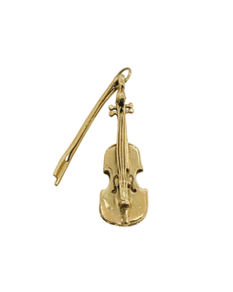 Vintage 14K Gold Violin and Bow Charm or pendant