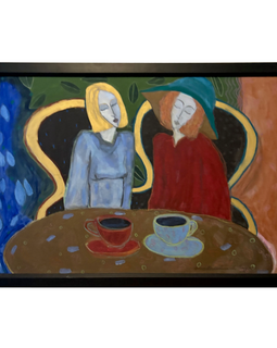 View in frame of Painting “Women With Coffee” 1997