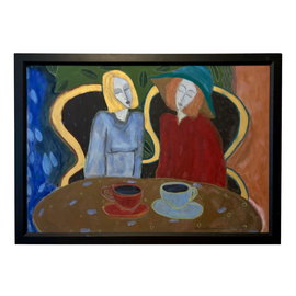 View in frame of Painting “Women With Coffee” 1997
