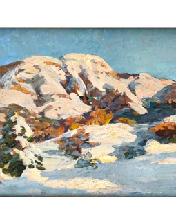 Winter Landscape Painting A. P Solodovnikov Oil On Canvas Ukrainian
