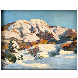 Winter Landscape Painting A. P Solodovnikov Oil On Canvas Ukrainian