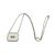 14K white gold chain and clasp detail showing 585 hallmark paired with Art Deco pendant.