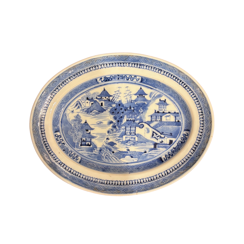 19th Century Chinese Nanking Oval Dish