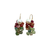 estate cultured pearl earrings with multi color tourmalines