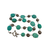 hand carved turquoise beads with longevity symbols