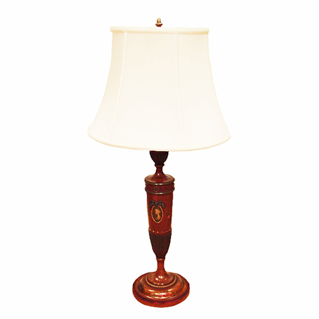 Neoclassical Style Painted Satinwood Lamp