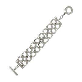 tiffany sterling silver double cushion link bracelet