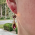 Victorian 14K Gold Almandine Garnet & Seed Pearl Pierced Earrings