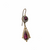 Victorian 14K Gold Almandine Garnet & Seed Pearl Pierced Earrings