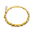 Antique 14K gold engraved bangle bracelet with hinged opening and safety chain