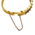 Victorian gold amethyst bracelet with decorative mounts and hinged safety chain closure