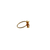 Antique 14K gold seed pearl griffin ring with detailed sculptural carving