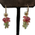Back view of vintage 14k gold pearl tourmaline earrings