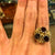 Vintage Etruscan Style 14K Gold Garnet Cocktail Ring