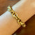 18K Gold Link Italian Charm Bracelet