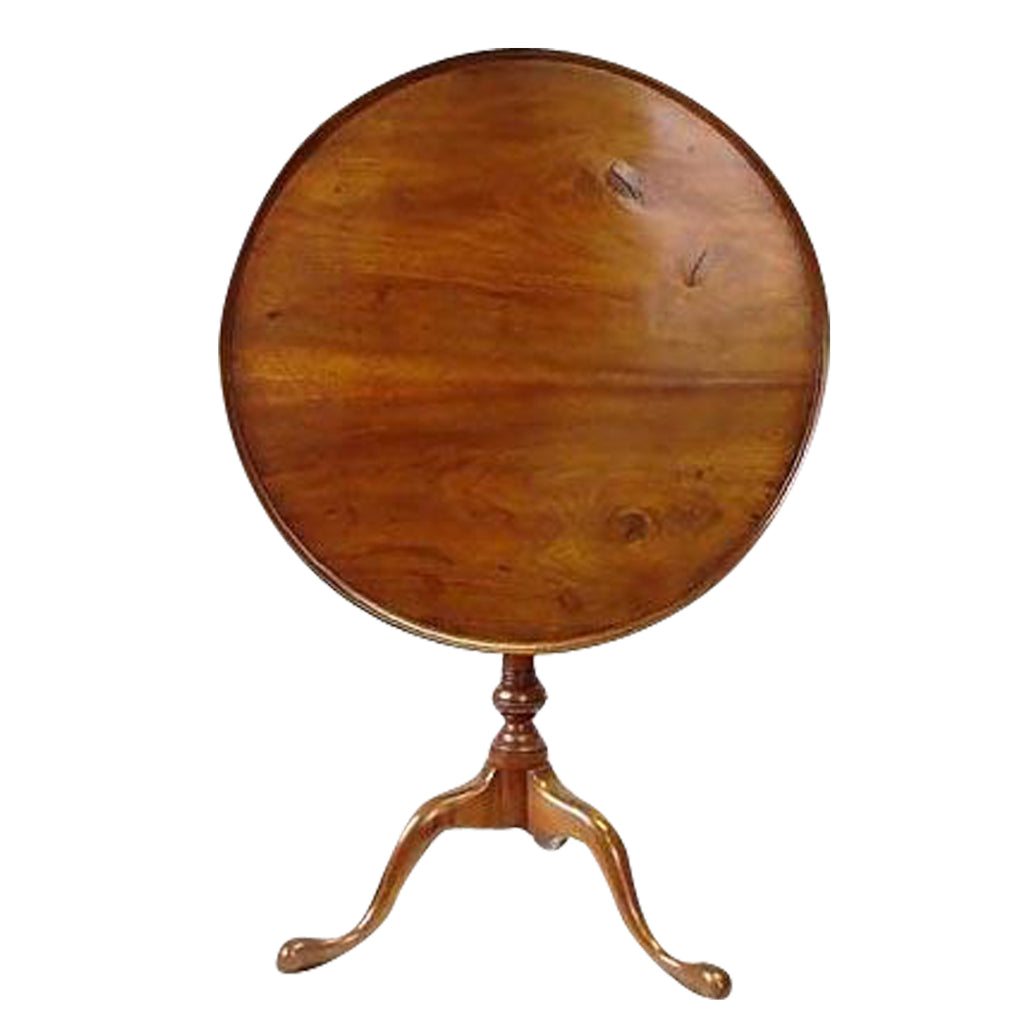 18th Century American Bird Cage Tilt Top Tea Table 1770