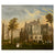 18th Century English Painting of A Castle Oil on Canvas no frame