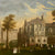 18th Century English Painting of A Castle Oil on Canvas closer view