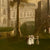 18th Century English Painting of A Castle Oil on Canvas closeup of group