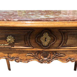 18th Century French Louis XV Carved Walnut Table