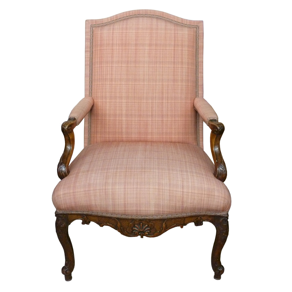 18th Century French Regence Period Walnut Bergere