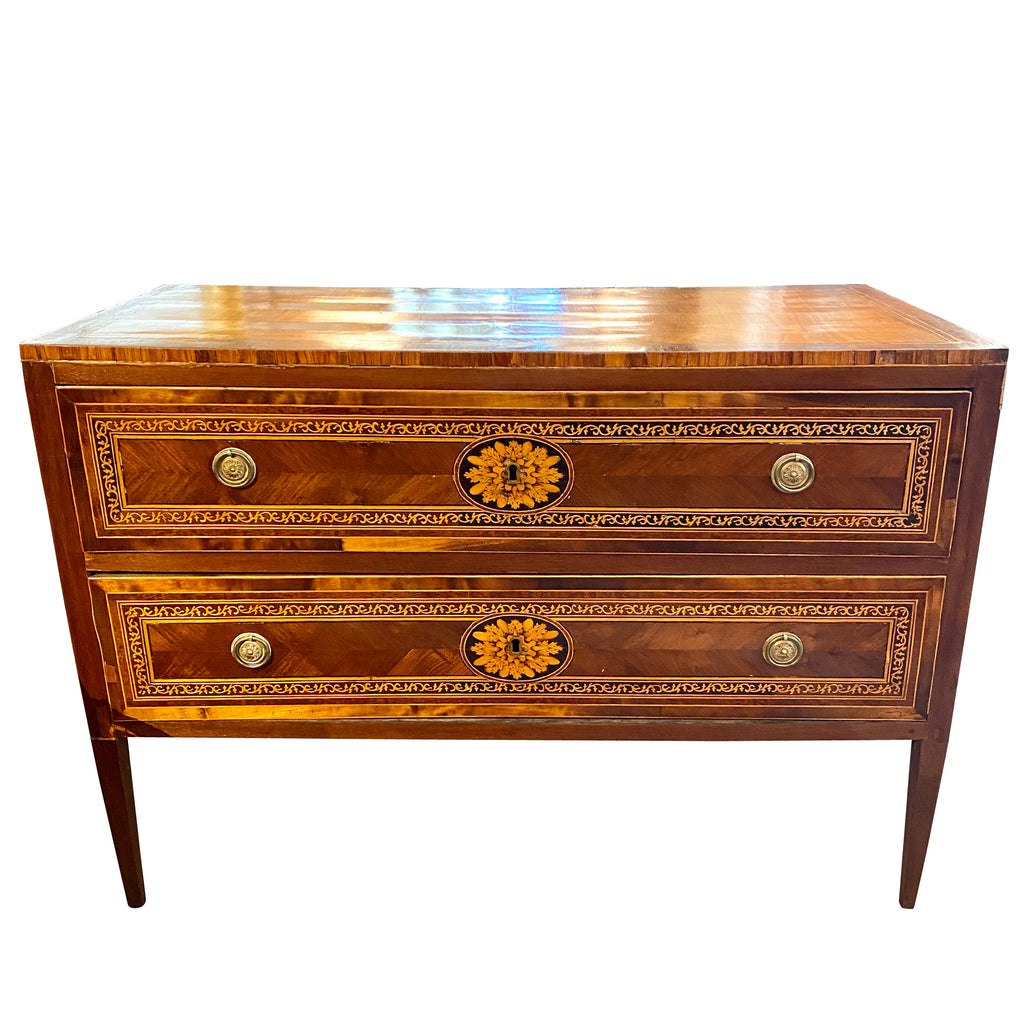 18th Century Italian Walnut Neoclassical Chest front view