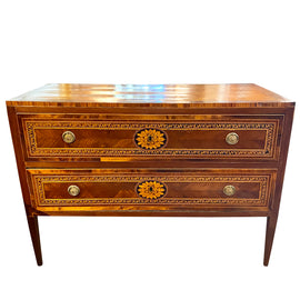 18th Century Italian Walnut Neoclassical Chest front view