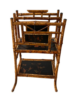 19th C. Bamboo and Lacquer Canterbury Music Stand