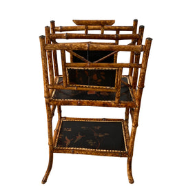 19th C. Bamboo and Lacquer Canterbury Music Stand
