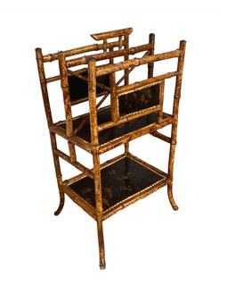 19th C. Bamboo and Lacquer Canterbury Music Stand