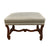 19th C. Baroque Style Walnut Small Bench or Stool