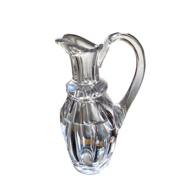19th C. Bohemian Clear Cut Glass Pitcher
