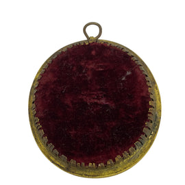 19th C. Portrait Miniature of a Woman Holding a Book