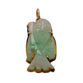 19th C Chinese Carved Lohan Figure, in Carved Lavender & Green Jadeite front