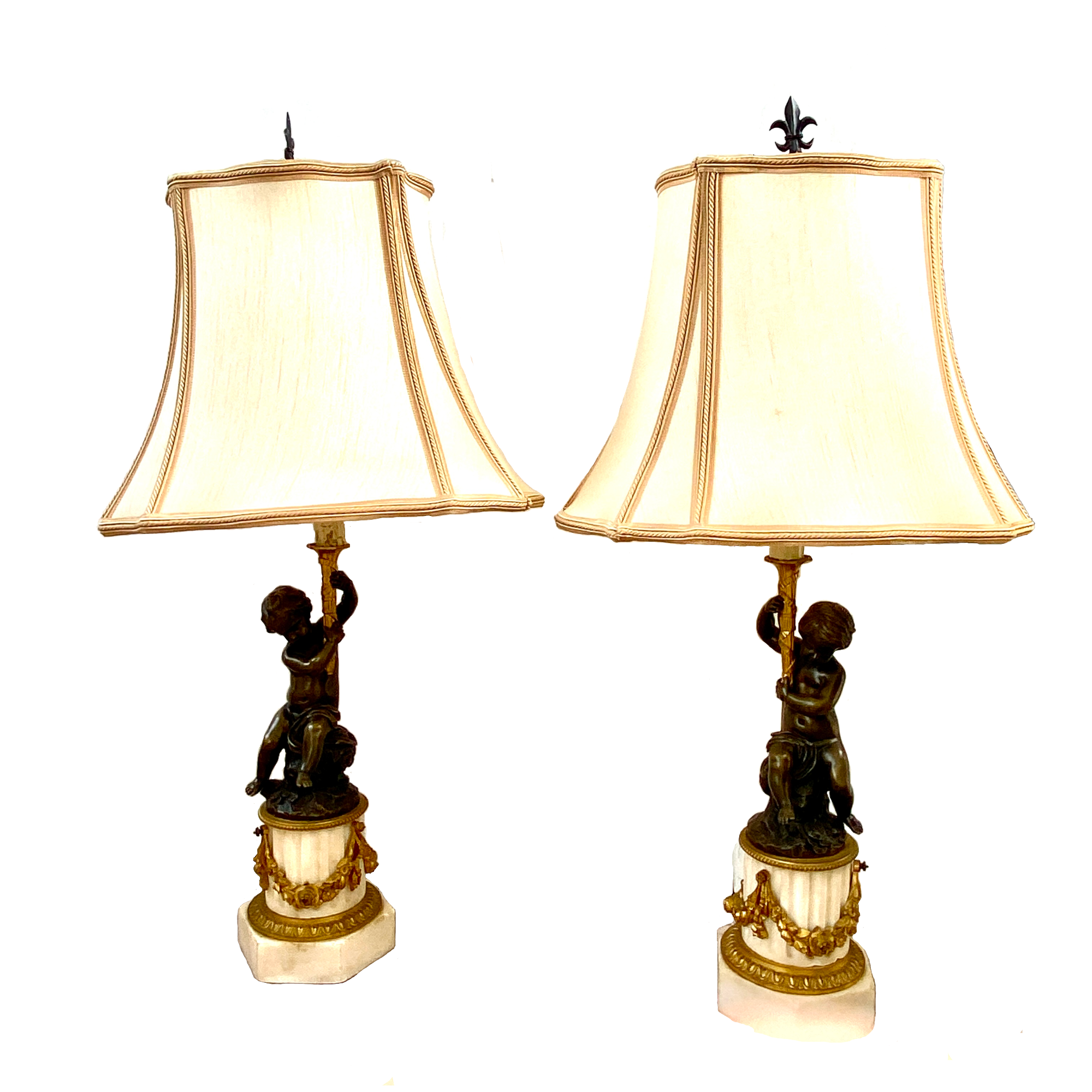 Cherub lamp base shop